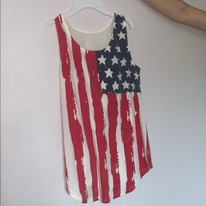 American flag tank top